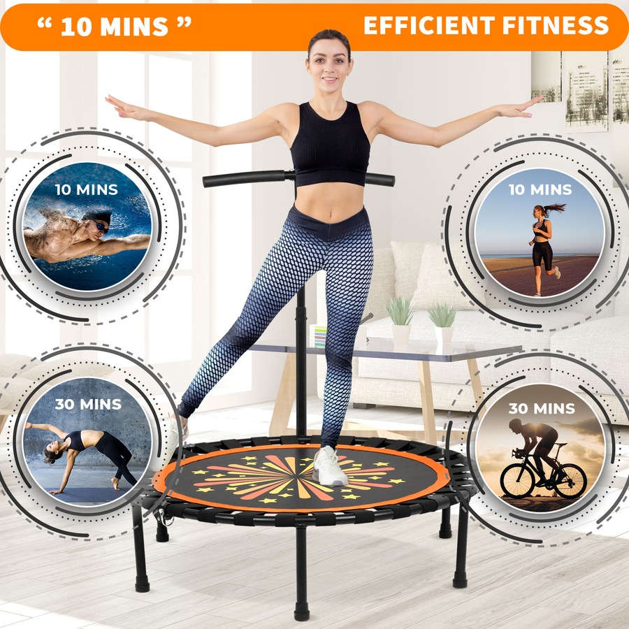 ADVWIN 40-inch Mini Trampoline Fitness Rebounder for Adults and Kids Max Load 150kg