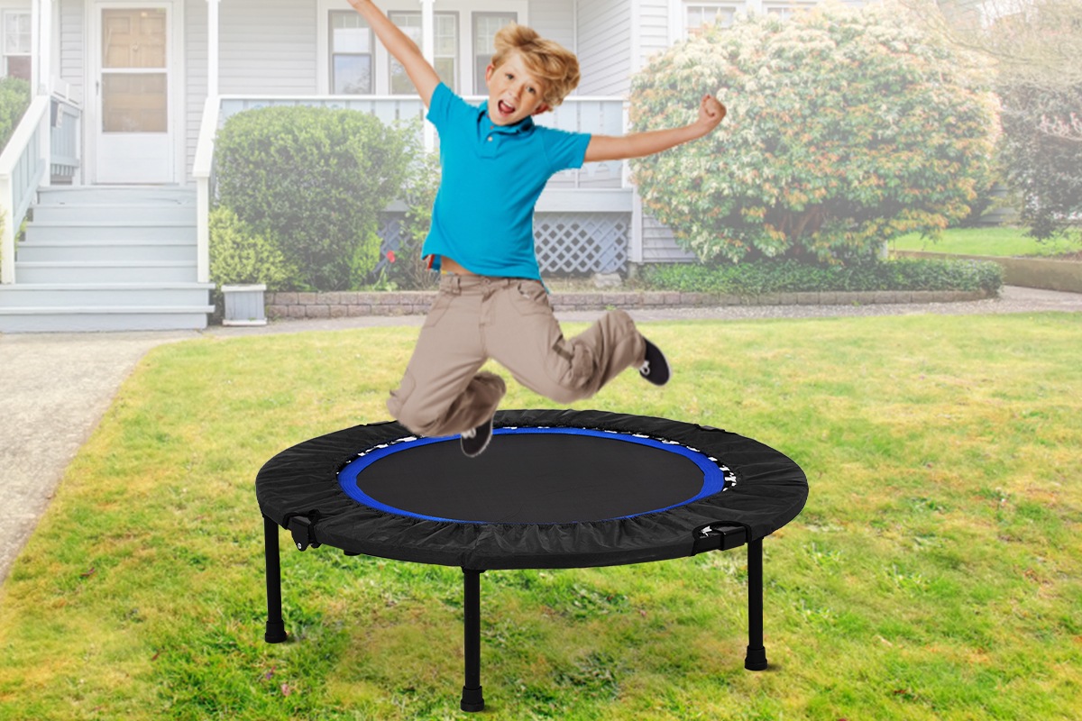 ADVWIN 40-inch Mini Trampoline Stable Exercise Rebounder for Adult and Children Indoor Outdoor