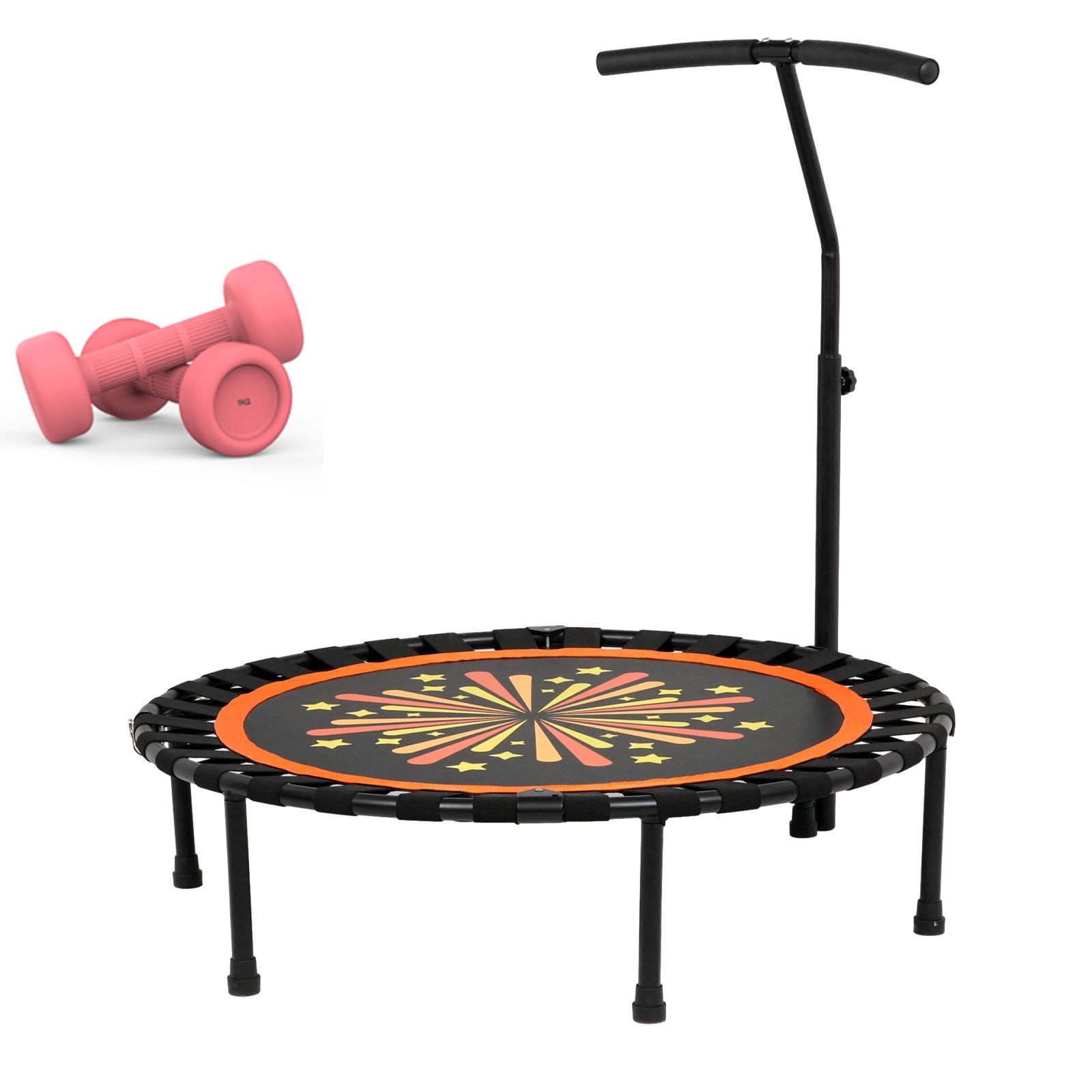 Advwin 40" Mini Trampoline Rebounder Max Load 150KG with Anti-Slip Dumbbell Australia