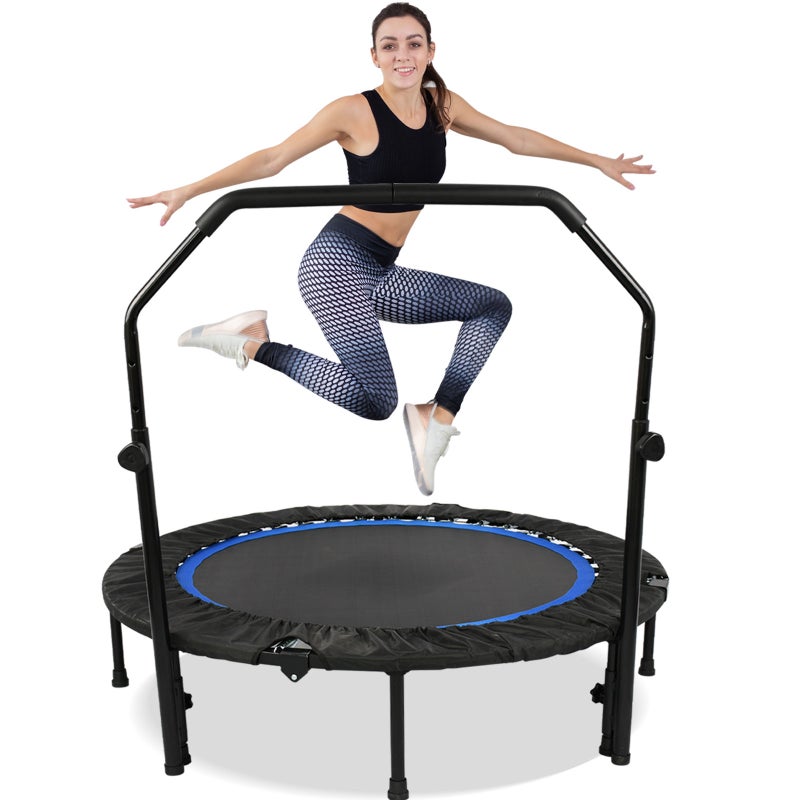 48 inch Foldable Trampoline with Adjustable Handle, Fitness Jump ...