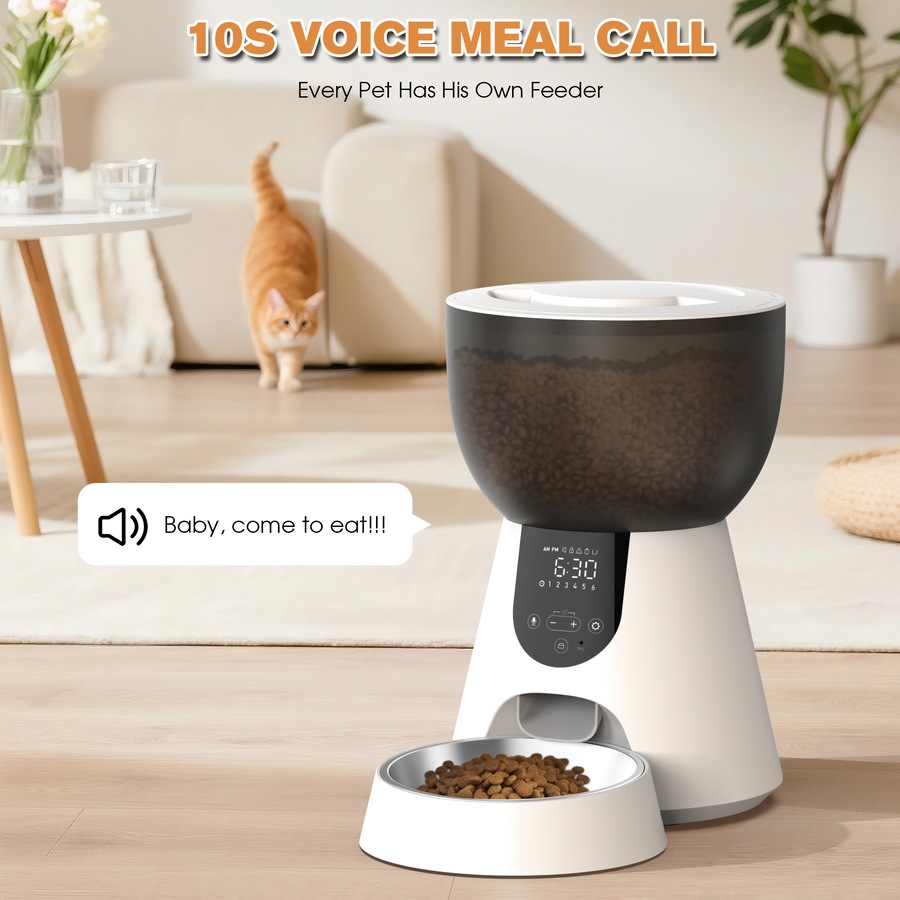 Advwin 4L Automatic Pet Feeder and 3L Water Fountain Timed Pet Food Dispenser