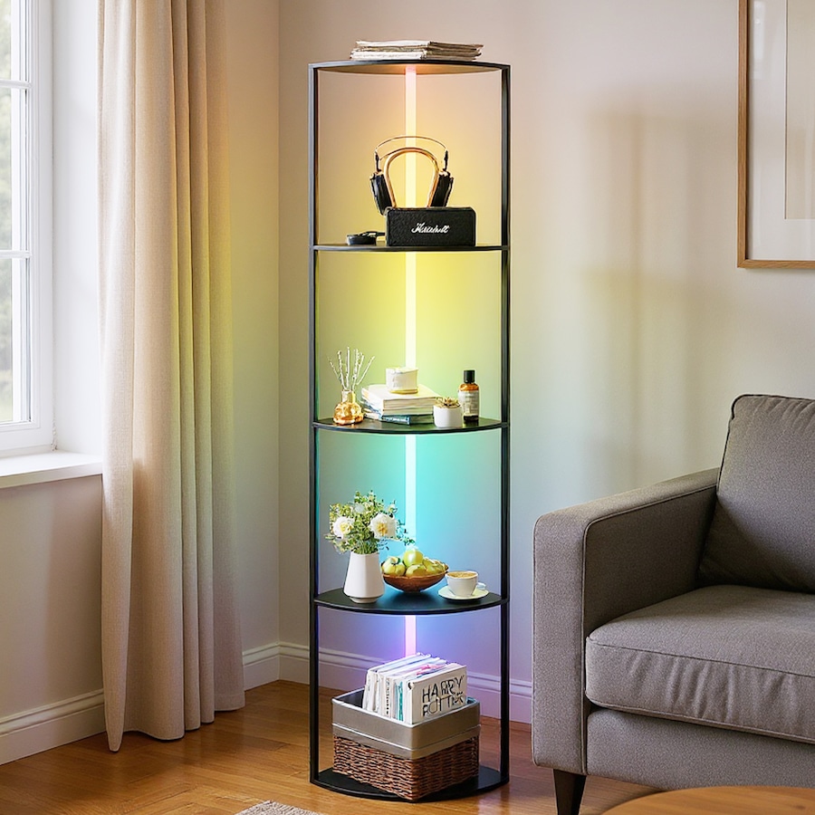 Advwin 5-Tier Corner Bookshelf
