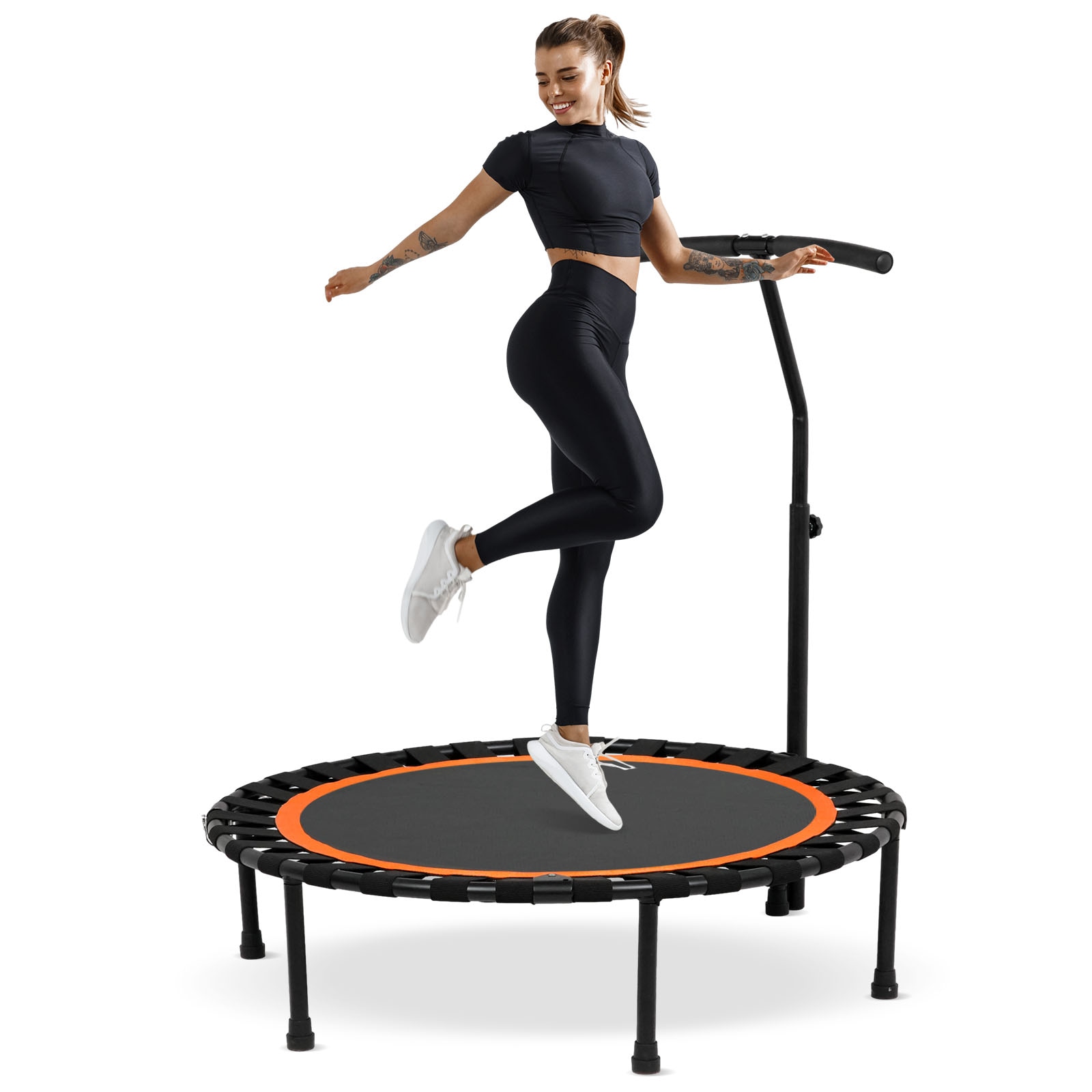 ADVWIN 50-inch Mini Trampoline Fitness Rebounder for Adults and Kids Max Load 150kg