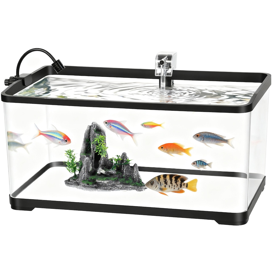 Advwin 50L Aquarium Kit Fish Tank with Light and Filter