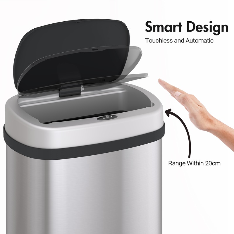 Buy Advwin 50L Motion Sensor Bin Automatic Rubbish Bins Smart Kitchen