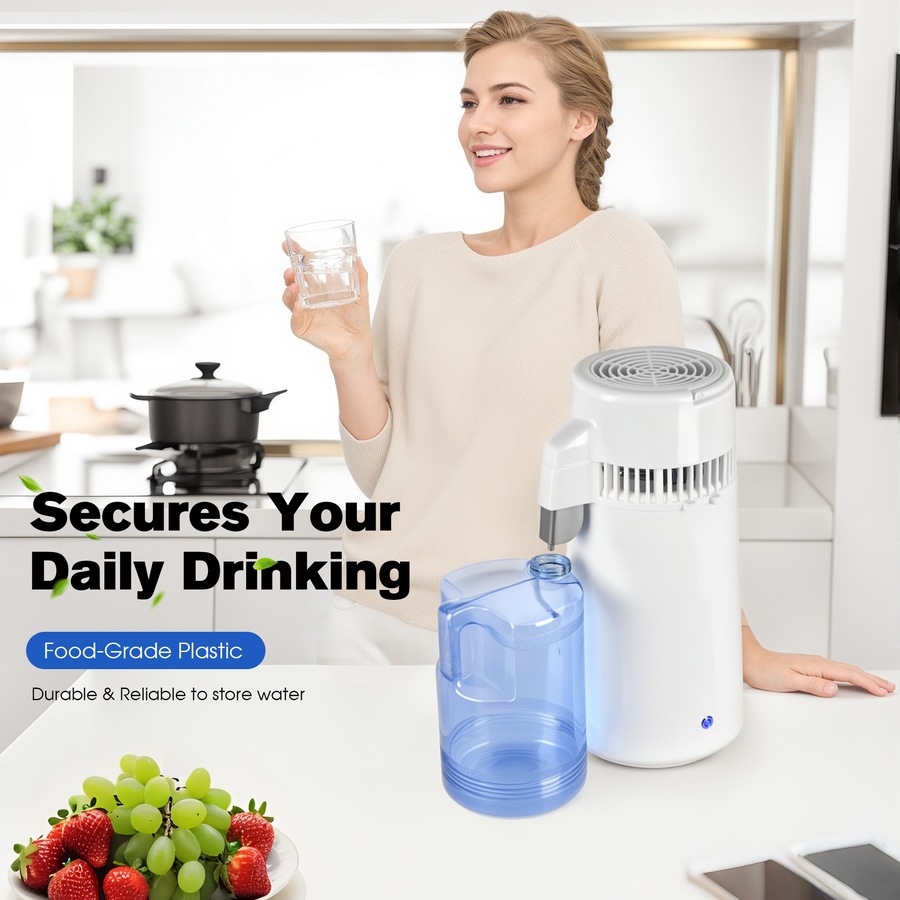 Advwin 6L Water Distiller, Countertop Distilled Water Maker Machine, Remove Fluoride & Hardness Water Distillation Machine, Stainless Steel Distiller for Home Use