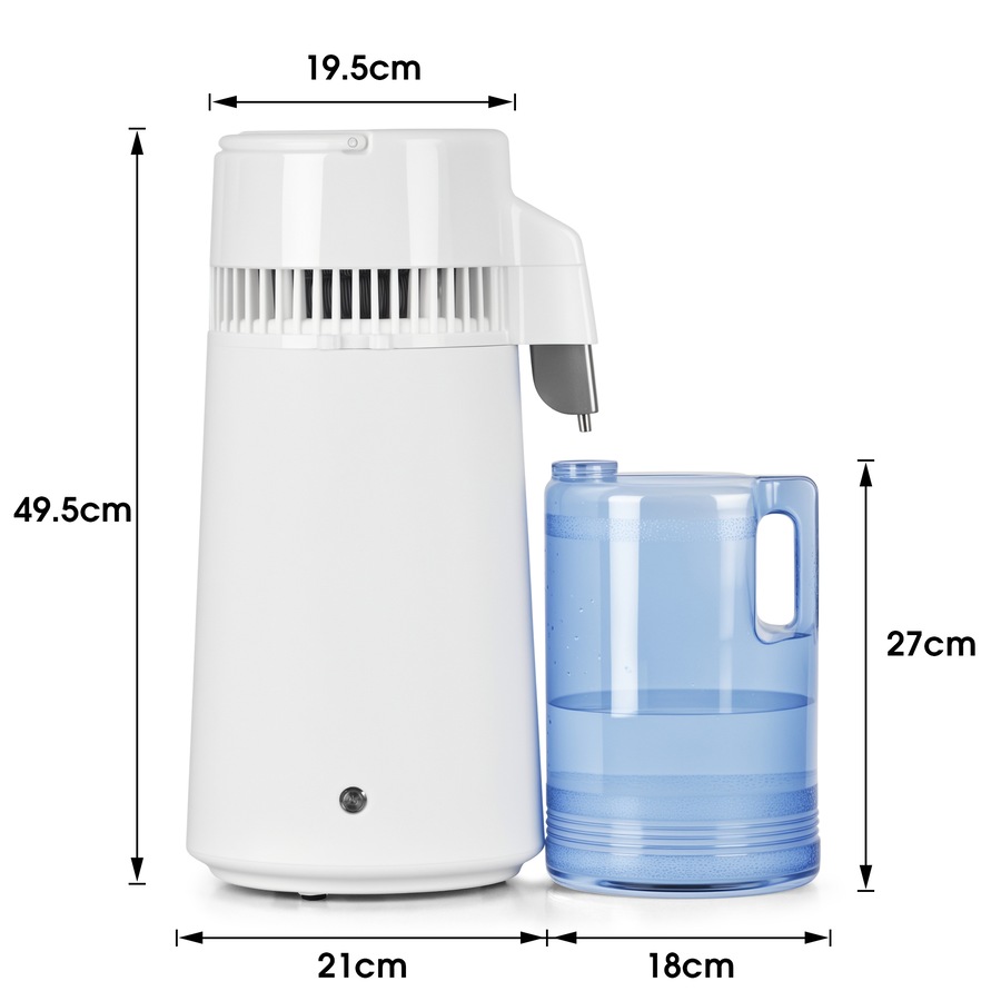 Advwin 6L Water Distiller, Countertop Distilled Water Maker Machine, Remove Fluoride & Hardness Water Distillation Machine, Stainless Steel Distiller for Home Use
