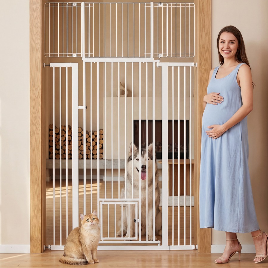 Advwin 1.8M Extra Tall Pet Safety Gate Security Doors Dog Fence