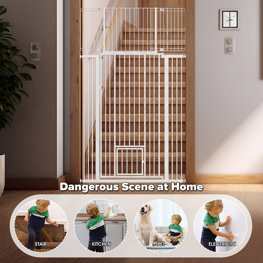 Advwin 1.8M Extra Tall Pet Safety Gate Security Doors Dog Fence