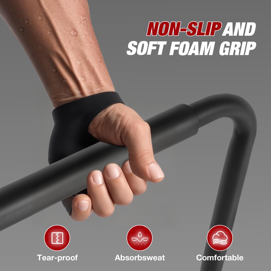 Advwin 78-99cm Height Adjustable Dip Bar Home Dip Station for Push-Ups, L-Sits, Pull-Ups & Core Exercise 120kg Capacity