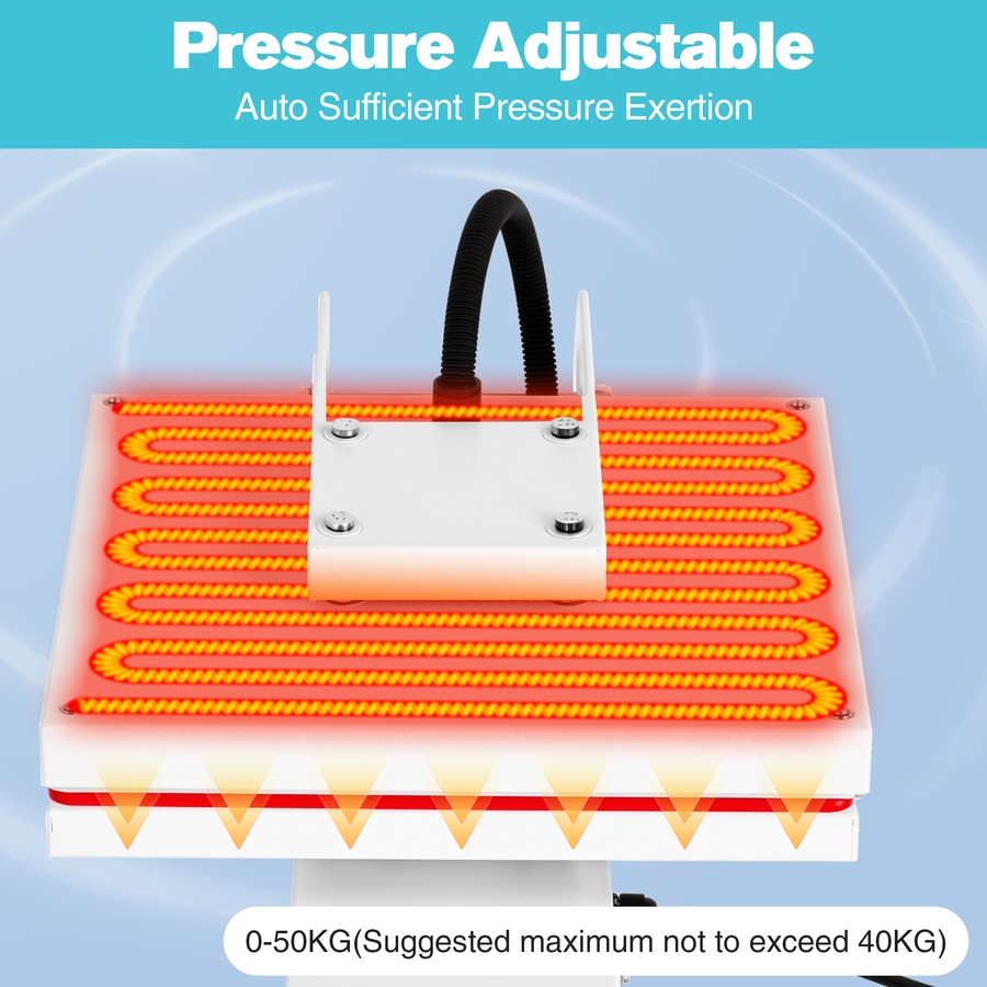 Advwin Auto Heat Press Machine, Smart T Shirt Press Machine with Auto Press Release, Professional Digital Automatic Heat Press Sublimation Fast Even Tshirt Printing Machine