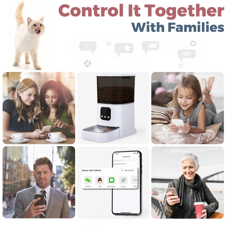Advwin Automatic Pet Feeder 5G Wifi Auto Pet Feeder Cat Dog Feeder Smart Food Dispenser With App Control