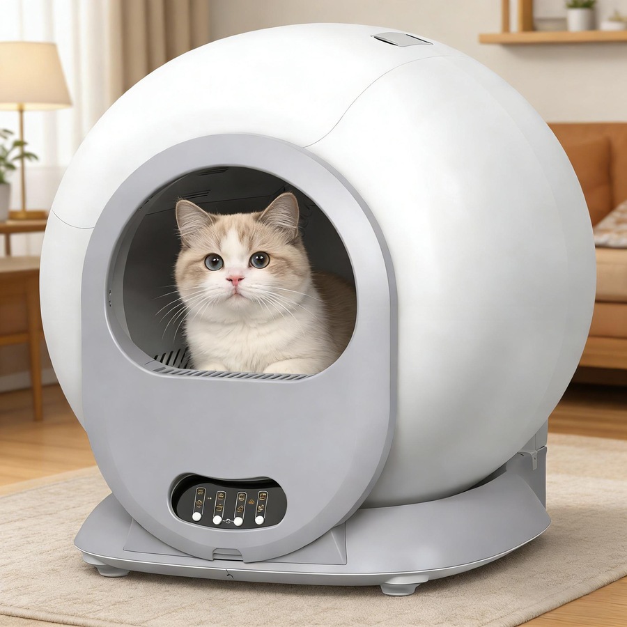 Advwin Automatic Self-Cleaning Cat Litter Box with WiFi App Control/Odor-Removal 65L Extra Large Smart Cat Litter Box