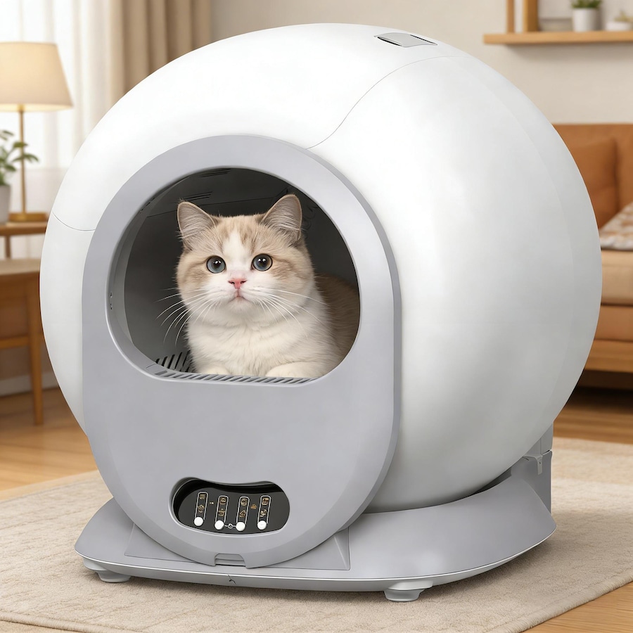 Advwin Automatic Self-Cleaning Cat Litter Box with WiFi App Control/Odor-Removal 65L Extra Large Smart Cat Litter Box