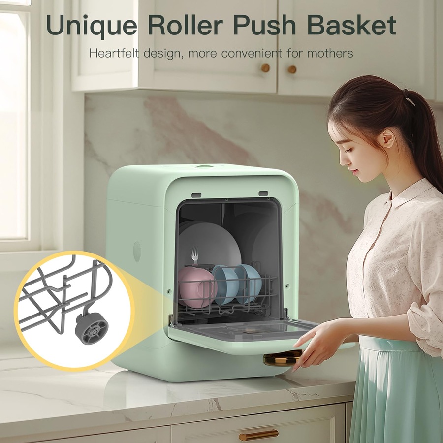 ADVWIN Baby Bottle Washer - Sterilizer & Dryer Combo for Easy Cleaning - Bottle Washer Machine for All Bottles, Pump Parts & Baby Item Care