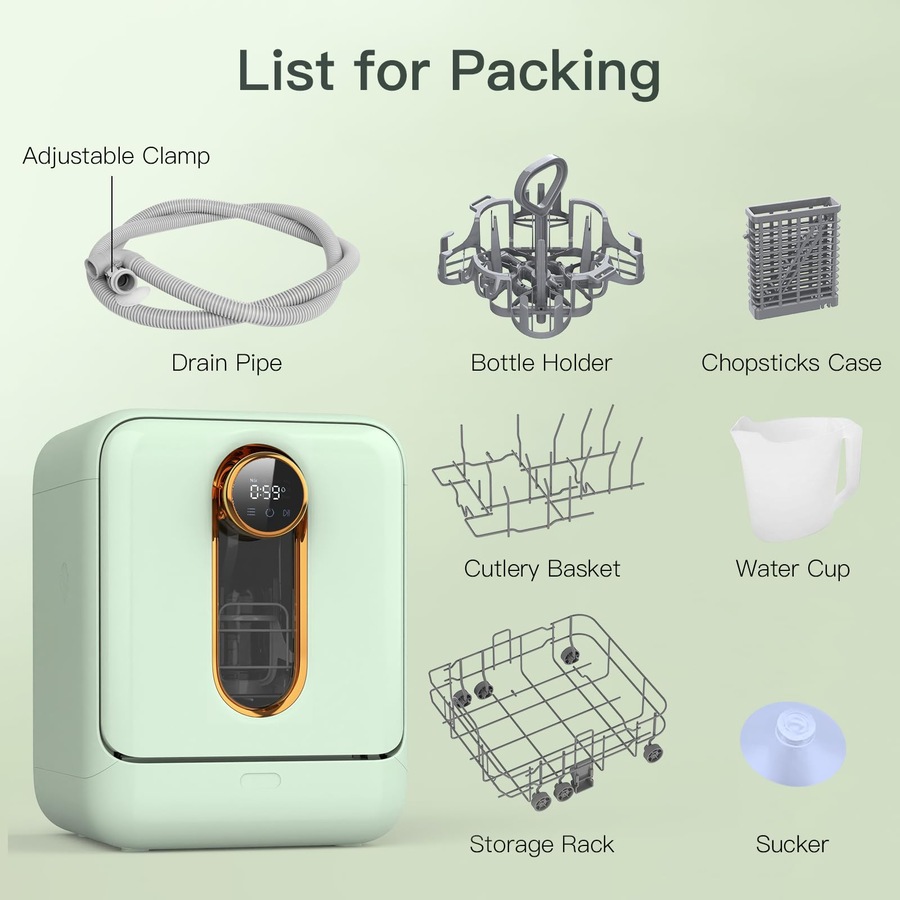 ADVWIN Baby Bottle Washer - Sterilizer & Dryer Combo for Easy Cleaning - Bottle Washer Machine for All Bottles, Pump Parts & Baby Item Care