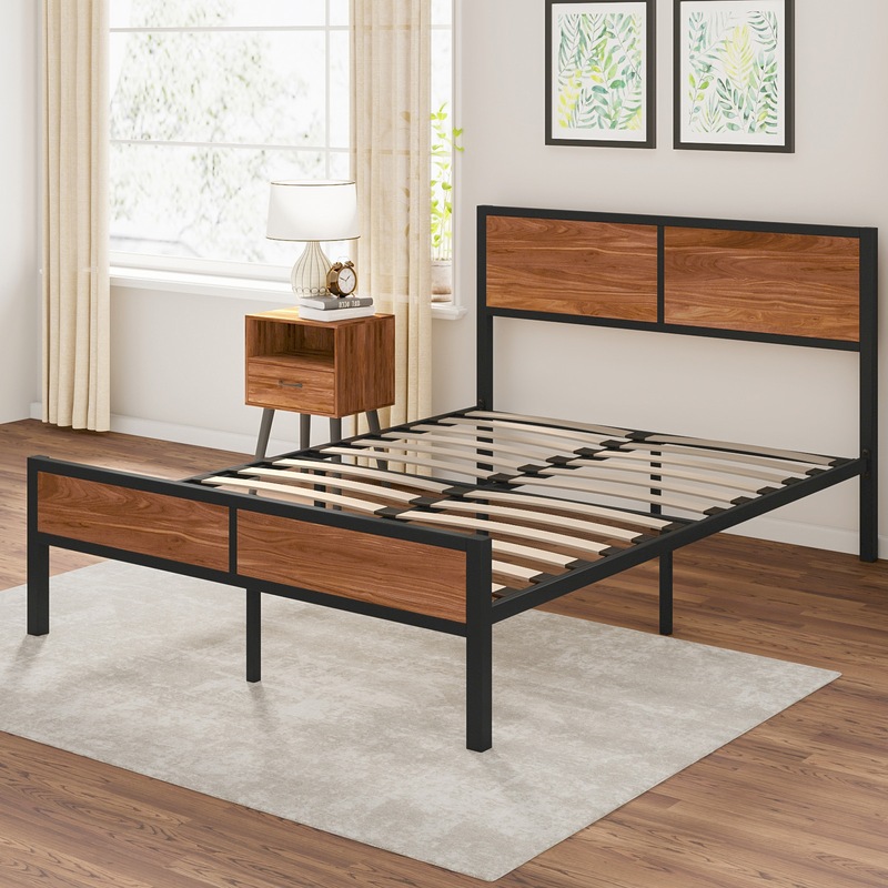 Buy Advwin Bed Frame Queen Size Metal Base Frame Industrial Platform