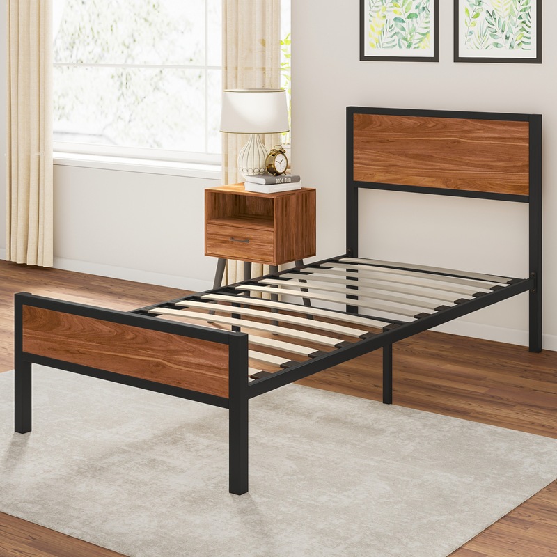Buy Advwin Bed Frame Single Size Metal Bed Base Industrial Platform Bed