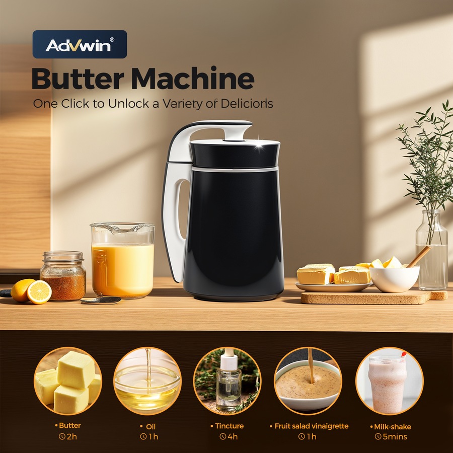 Advwin Butter Machine, 3-In-1 Botanical Extractor, 1.2L Herb Infuser Machine, Automatic Botanical Extractor and Infuser for Making Butter, Oil, and Tinctures - 5 Accessories