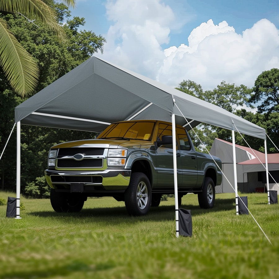 Advwin Carport Canopy 3*6M Heavy Duty Portable Garage, for Car Storage/Outdoor Events/Market Stalls