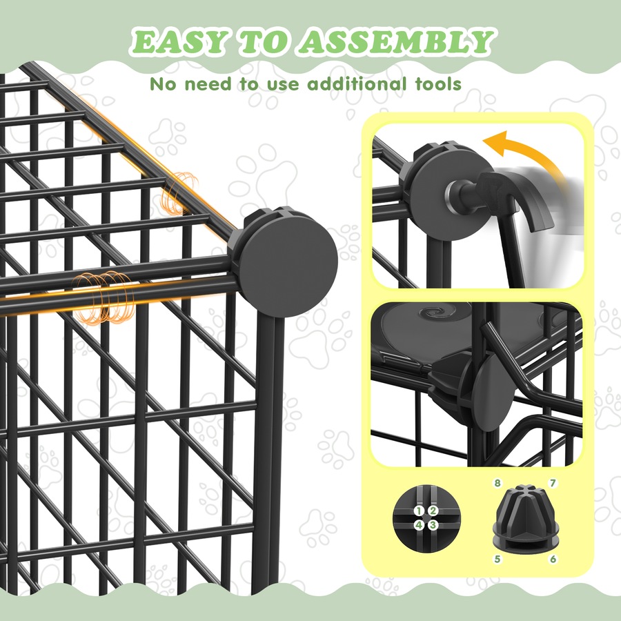 Advwin Cat Cage 4 Tier Large DIY Pet Crate Cat Villa Cat Enclosure