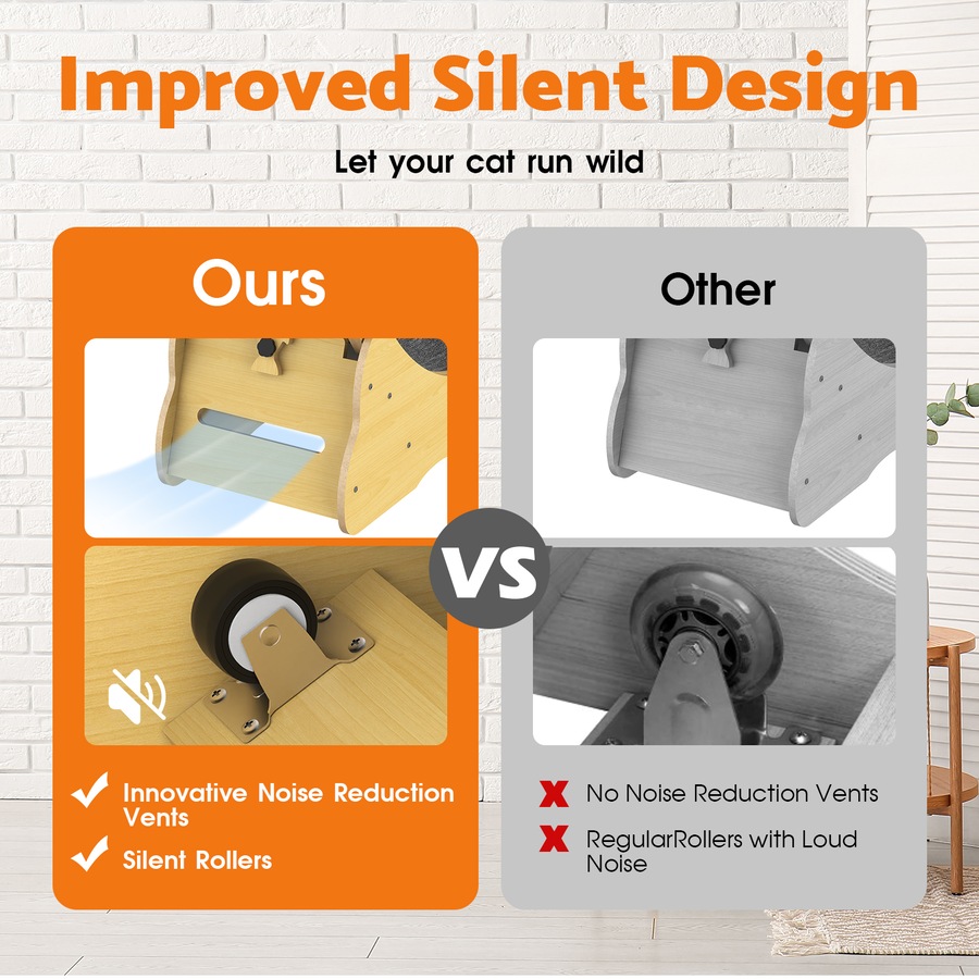 Advwin Cat Exercise Wheel Cat Treadmill Cat Running Wheel