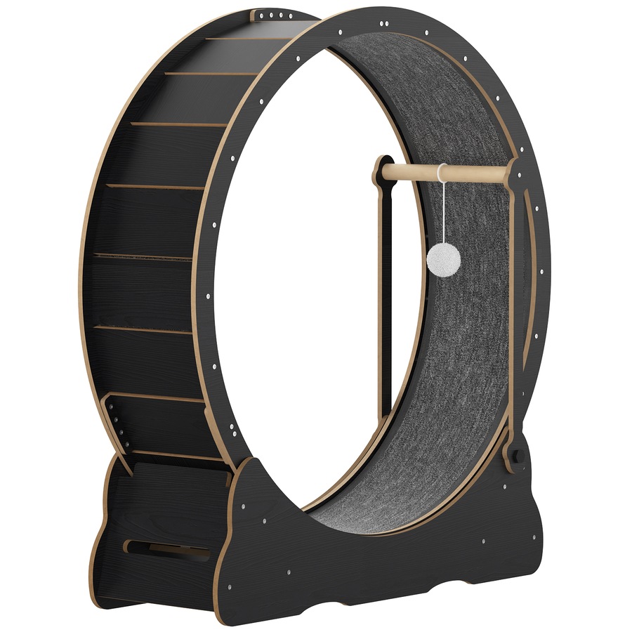 Advwin Cat Exercise Wheel with Teaser Cat Treadmill Cat Running Wheel