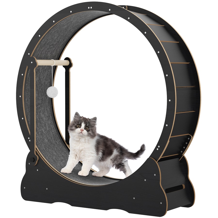 Advwin Cat Exercise Wheel with Teaser Cat Treadmill Cat Running Wheel