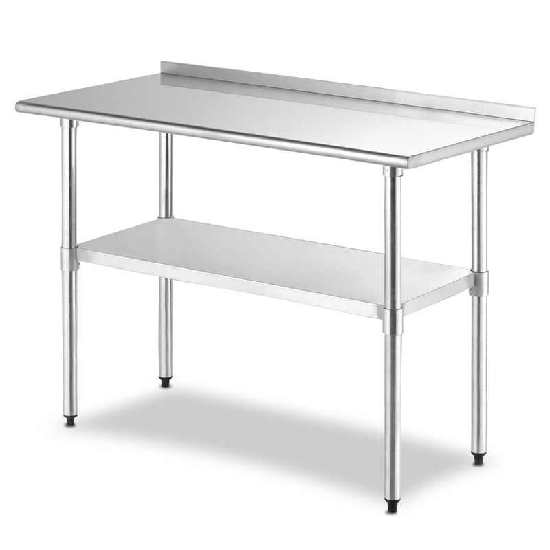 Buy Advwin 1200x600x900mm Commercial Kitchen Workbench 430 Stainless Steel Kitchen Work Prep