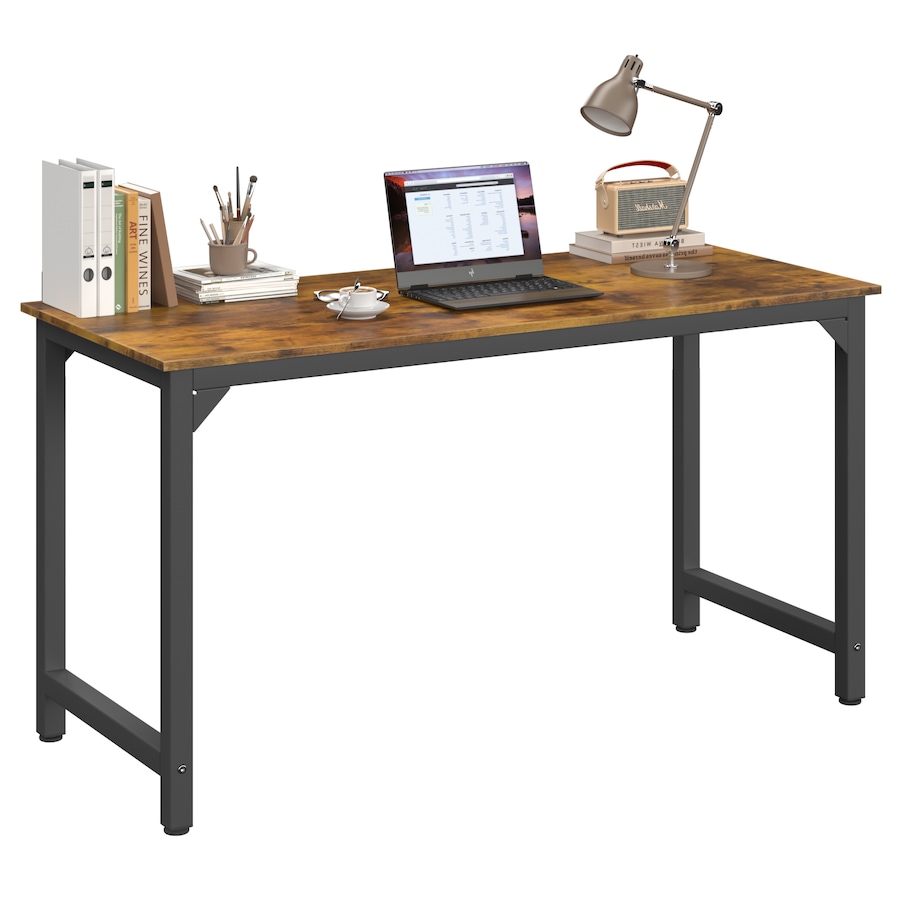 Advwin 120cm Computer Desk Home Office Table Study Laptop Desks Wooden Writing Workstation Walnut