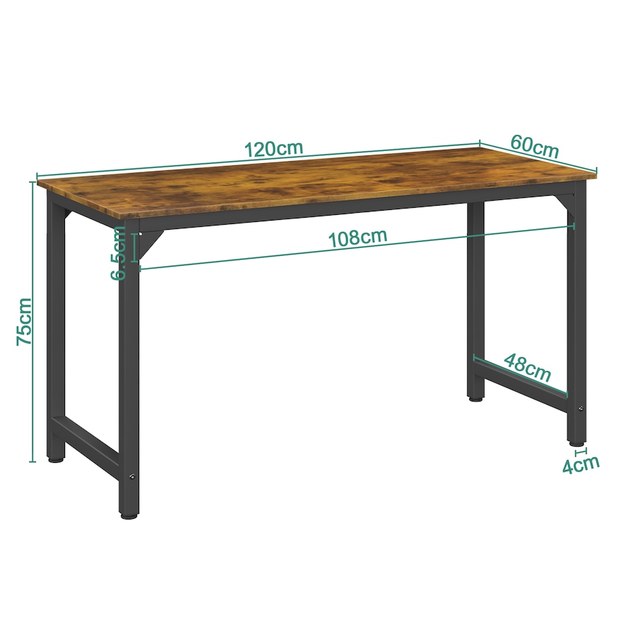 Advwin 120cm Computer Desk Home Office Table Study Laptop Desks Wooden Writing Workstation Walnut