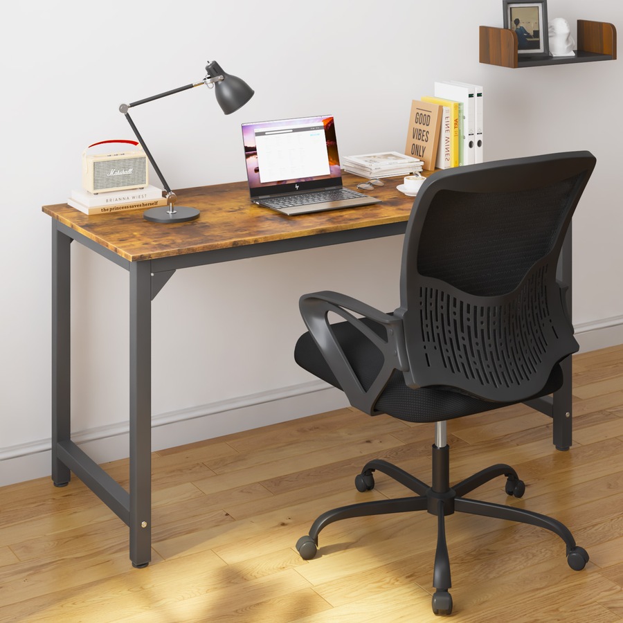 Advwin 120cm Computer Office Desk Study Table Writing Workstation Walnut