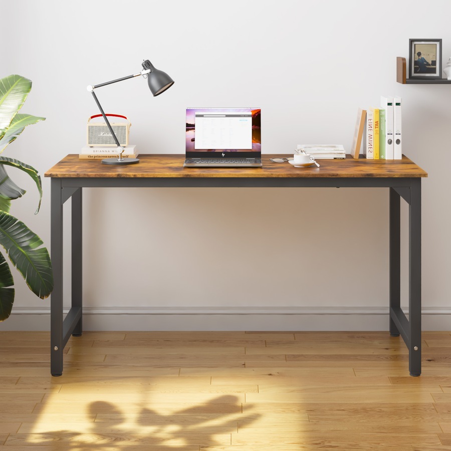 Advwin 120cm Computer Office Desk Study Table Writing Workstation Walnut