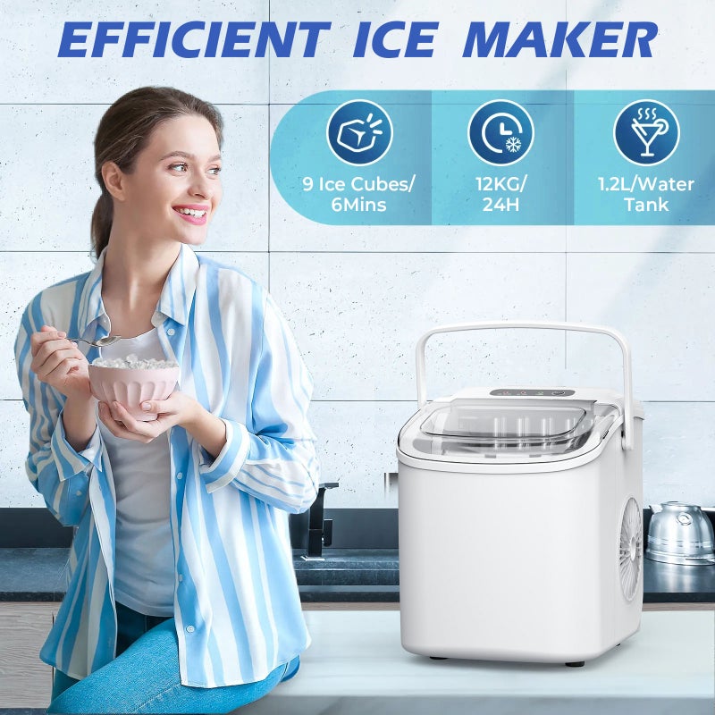 Advwin Nugget Ice Maker with Self-Cleaning