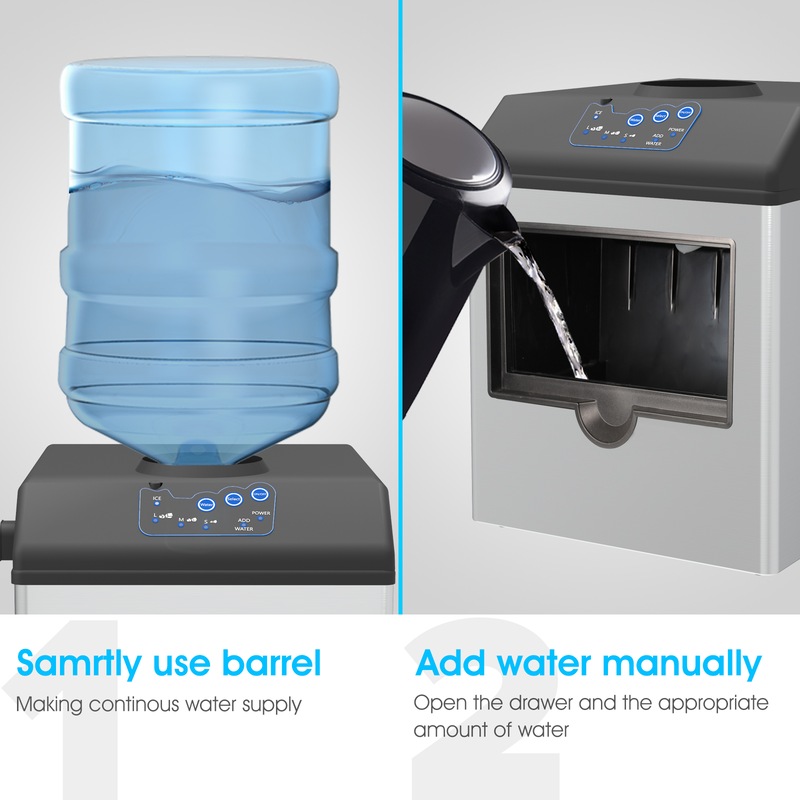 Buy Advwin 2in1 Ice Cube Maker Water Dispenser, Countertop Ice Maker