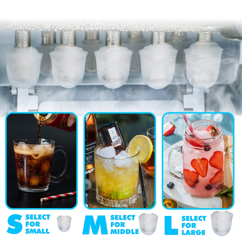 Buy Advwin 2in1 Ice Cube Maker Water Dispenser, Countertop Ice Maker