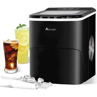 Advwin 2.2L Ice Cube Maker Machine Portable Countertop Fast Commercial Home Bar Black