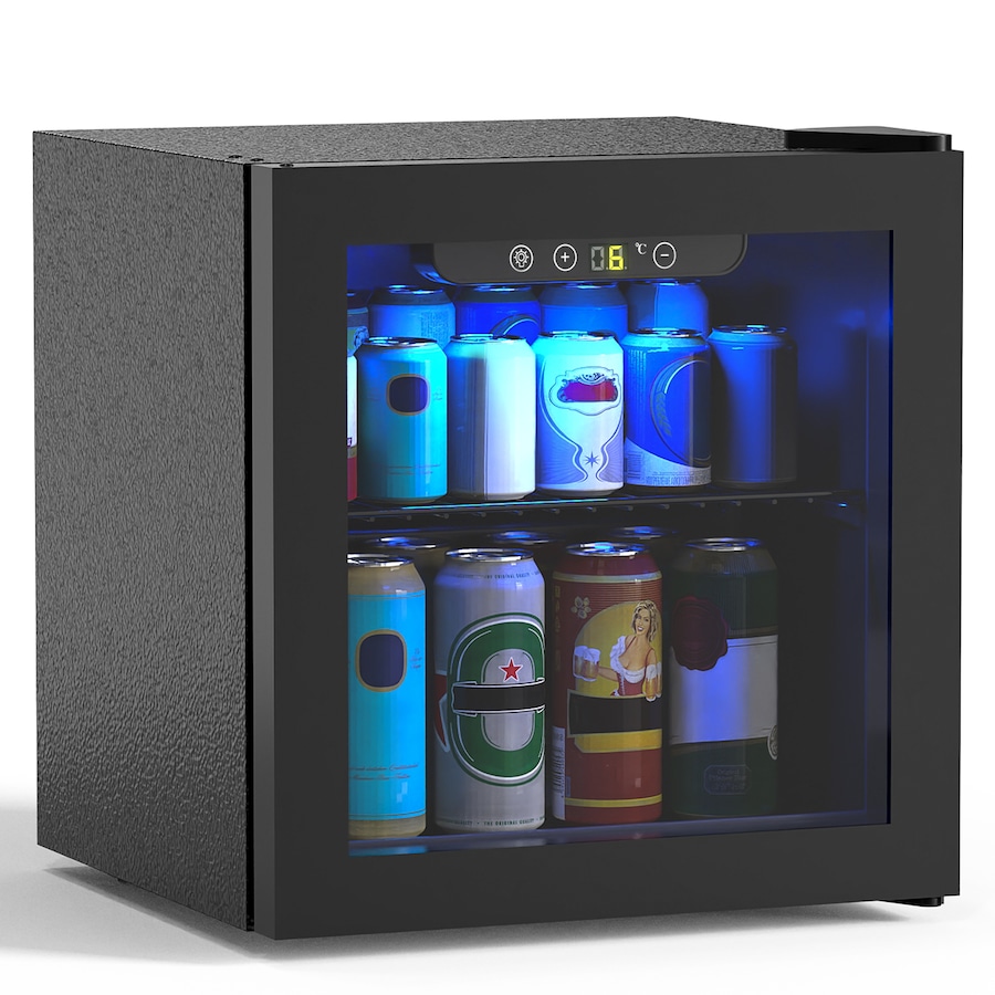 Advwin Digital Mini Beverage Cooler 36L, Wine Cooler with Adjustable Temperature, Portable Countertop Bar Fridge Interior Light, Freestanding Refrigerator for Home Kitchen Office Dorm Party RV Camping