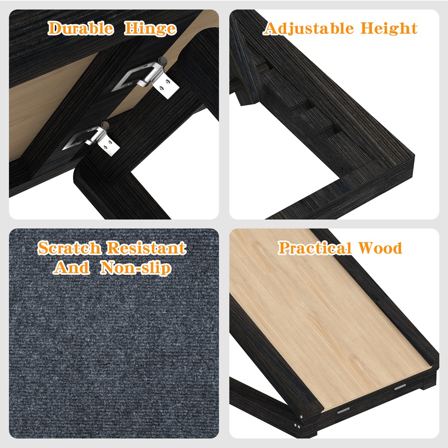 Buy Advwin Dog Ramp 4 Adjustable Height Stair Steps For Sofa Car Bed ...