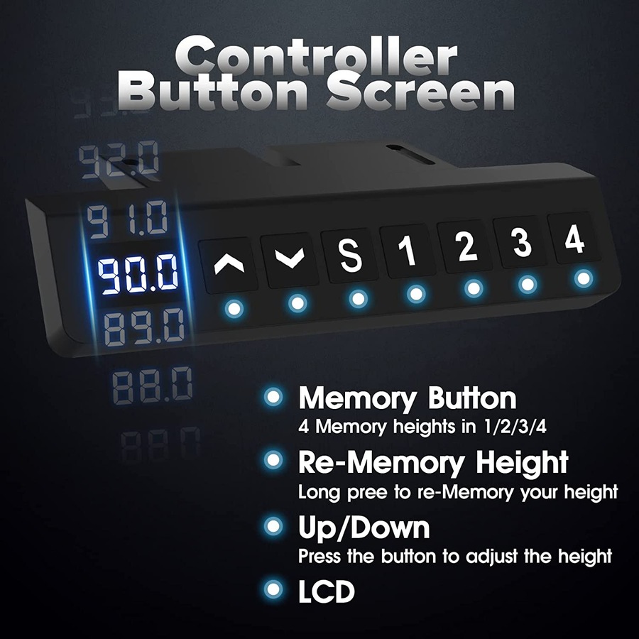 Adjustable Height Dual Motor Electric Standing Desk Sit Stand up Desk with 120cm Board Black