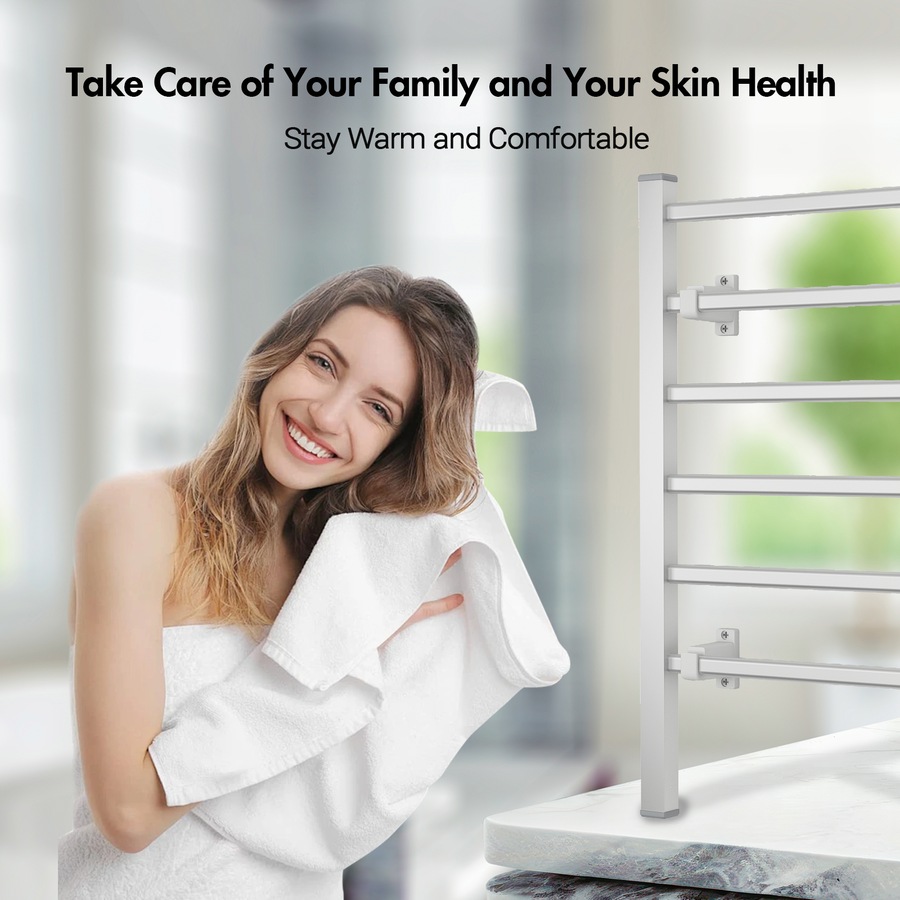 Buy Advwin Electric Heated Towel Rail, Bathroom Towel Warmer Rack, Wall ...