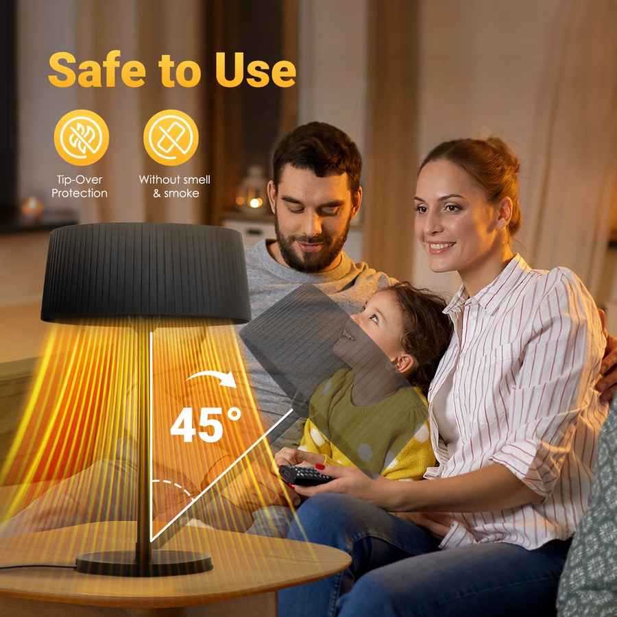 Advwin Electric Outdoor Heater, Infrared Freestanding Patio Heater, 1500W Outside Portable Heater with Tip-Over Protection, Benchtop Tabletop Heater for Garden, Balcony, Backyard Use