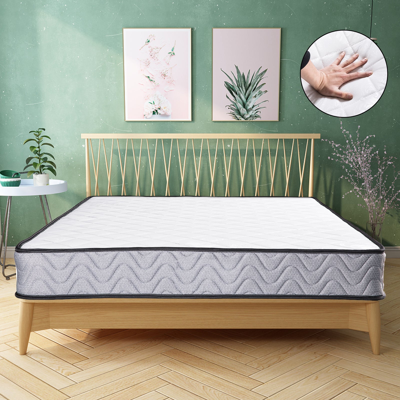 Advwin Double Mattress Medium Firm Memory Foam High-Rebound Spring Bed Dust Mite & Mould Resistant 16cm