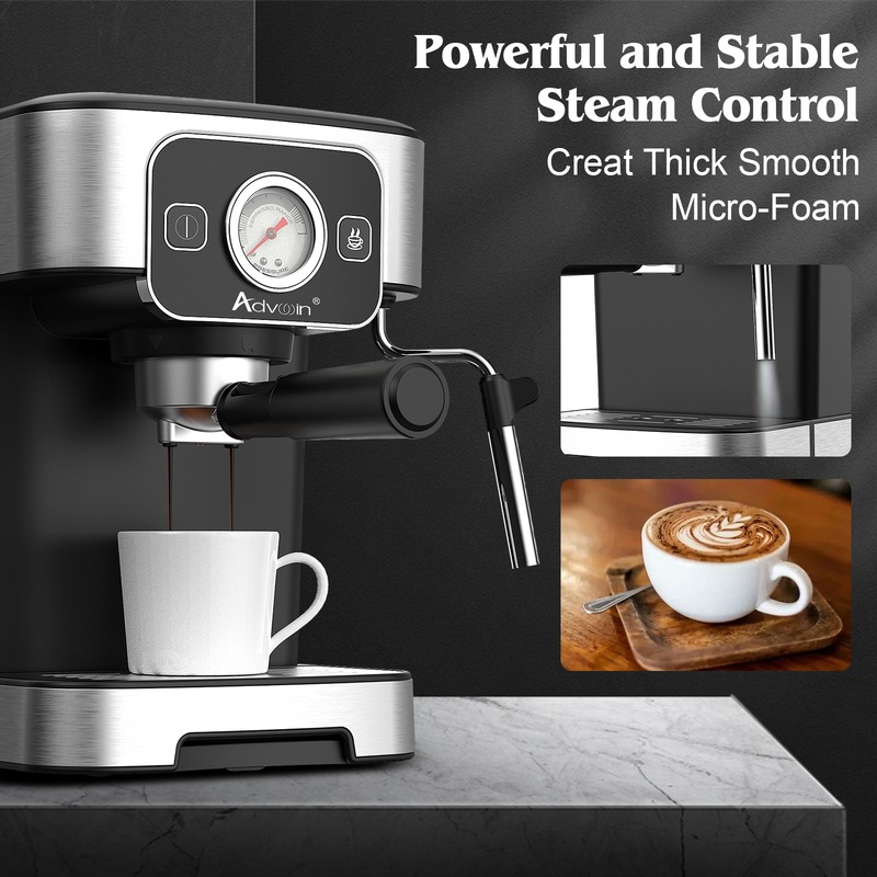 Buy Advwin Espresso Coffee Machine Automatic Coffee Maker Milk Frother ...