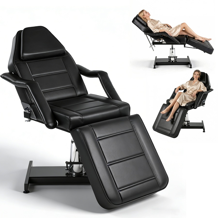 Advwin Facial Bed Chair, Hydraulic Adjustable Multi-Purpose Tattoo Chair Bed, Beauty Barber Spa Beauty Equipment, 150kg Capacity