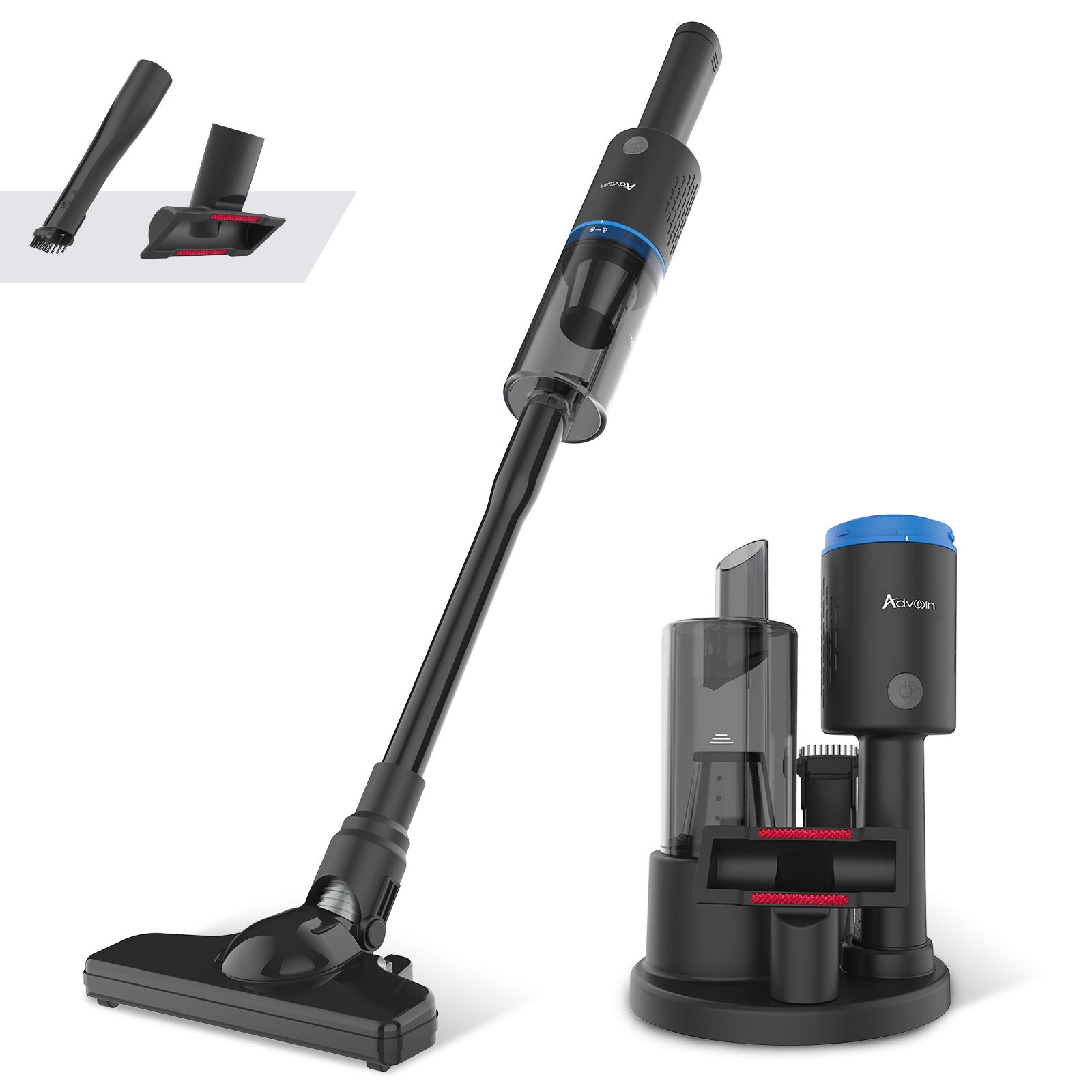 Advwin Handheld Cordless Vacuum Cleaner 7-16KPa(Blue,Lightweight)