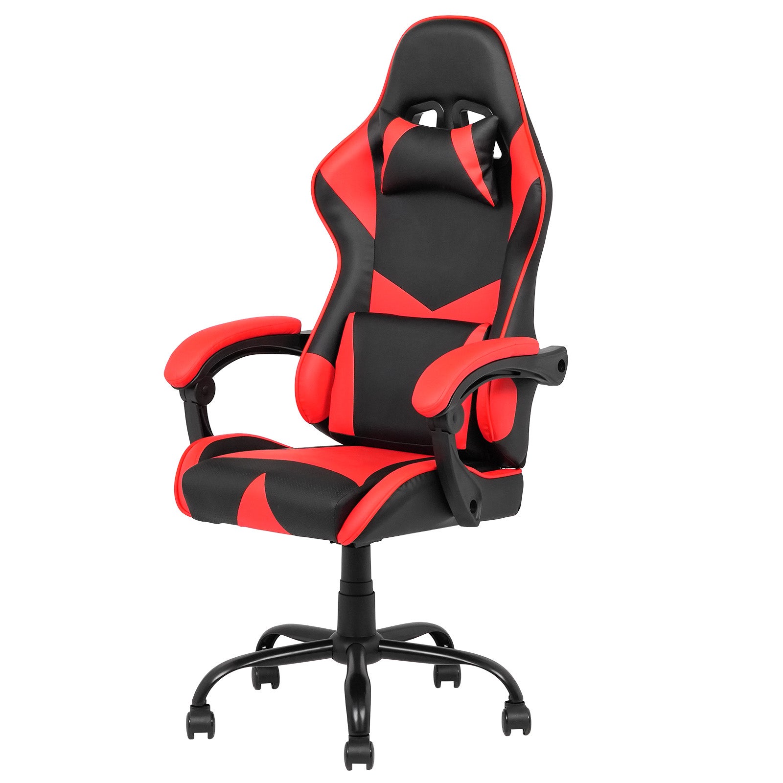 Advwin Gaming Chair Racing Recliner Ergonomic Reclining Office Chair Executive Computer Seat Red