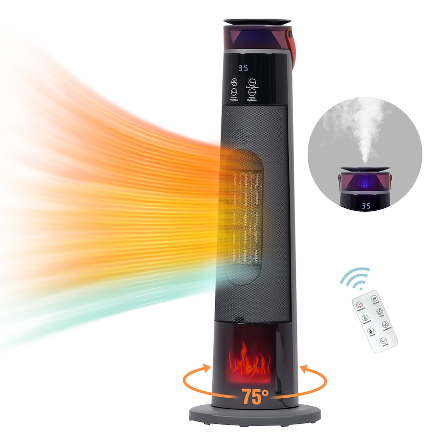 Advwin Remote Buy Advwin Heater 2000W Ceramic Heater with Flame Humidifier, Self ...