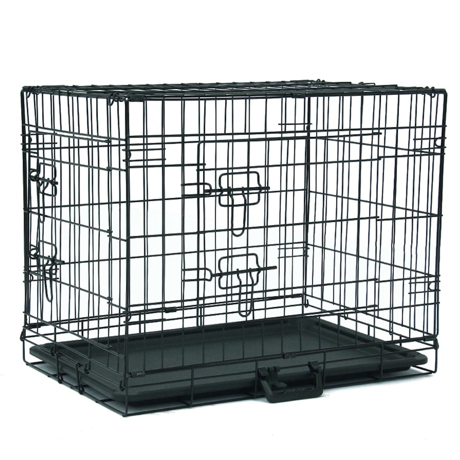 42" Dog Cage Pet Crate Puppy Cat Foldable Metal Kennel Portable 2 Doors