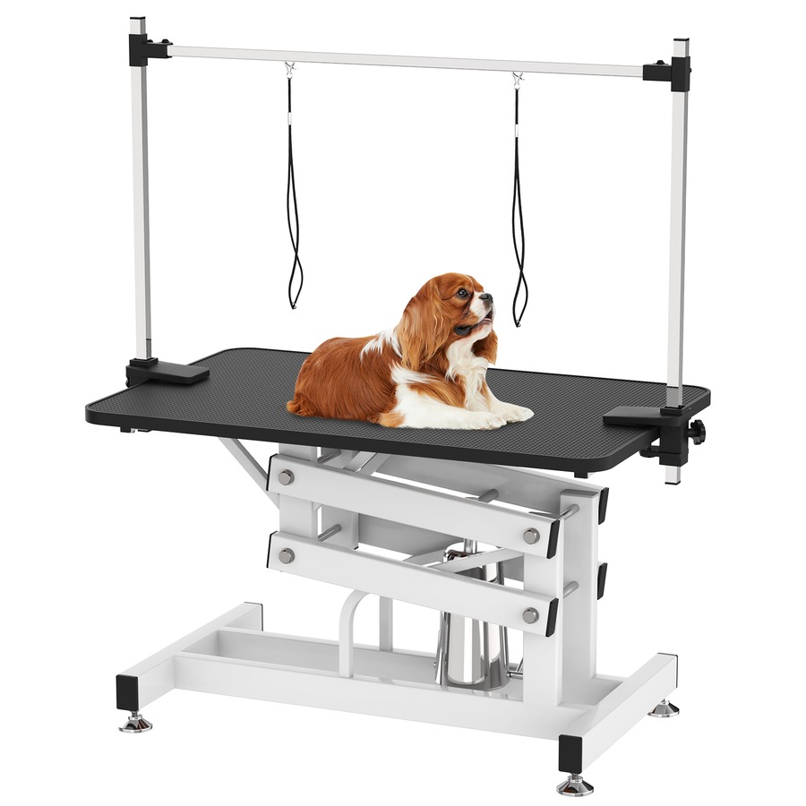 Advwin Hydraulic Pet Grooming Table Heavy Duty Dog Grooming Table Height Adjustable 2 Loops